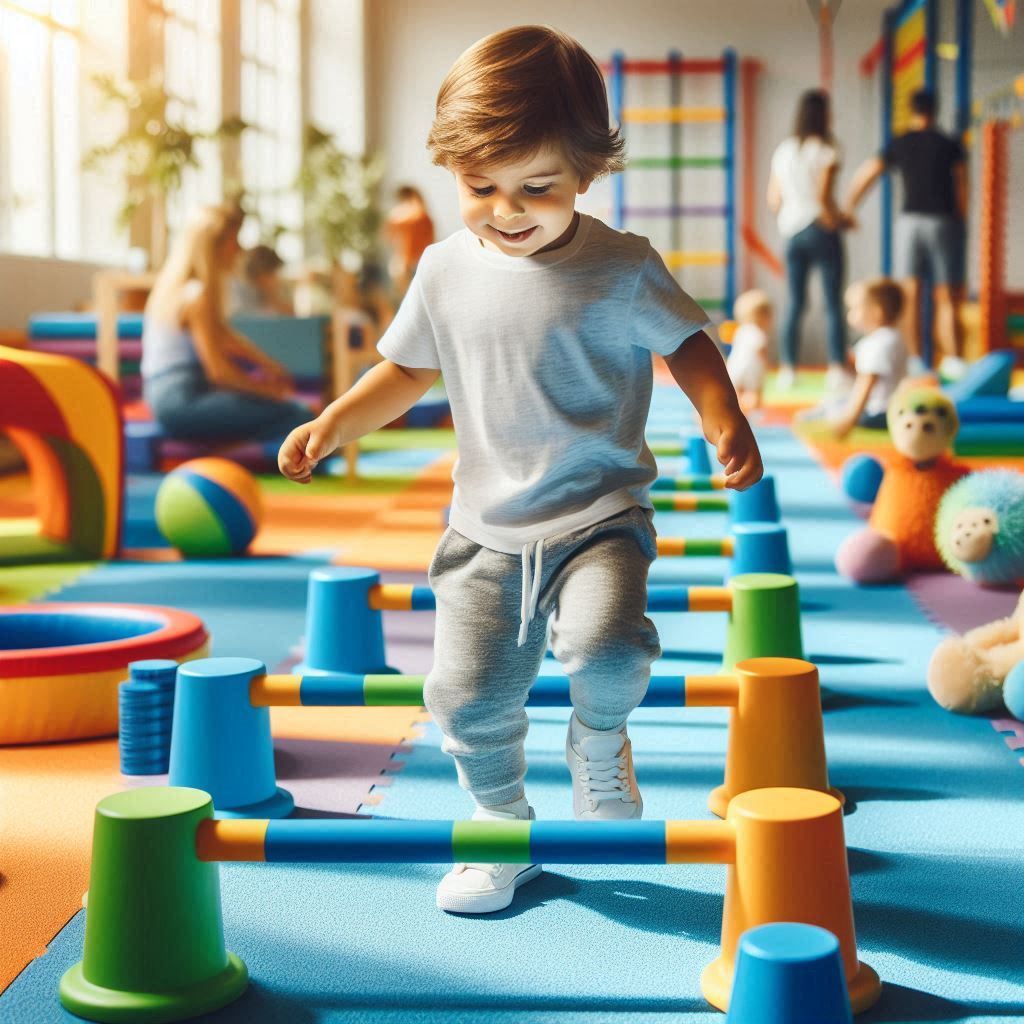 Enfant qui pratique l'éveil sportif